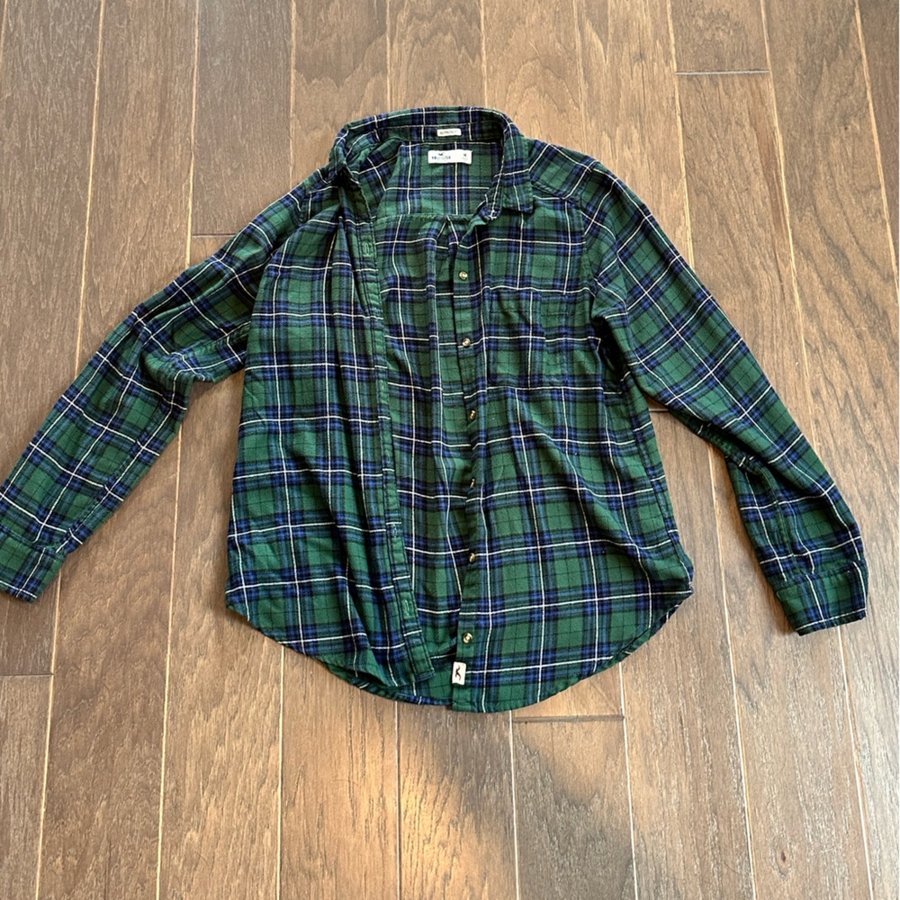 Hollister green flannel